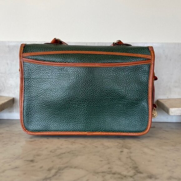 DOONEY & BOURKE AWL Green Pebbled Leather Large Double Pocket Outback Purse - Picture 8 of 17